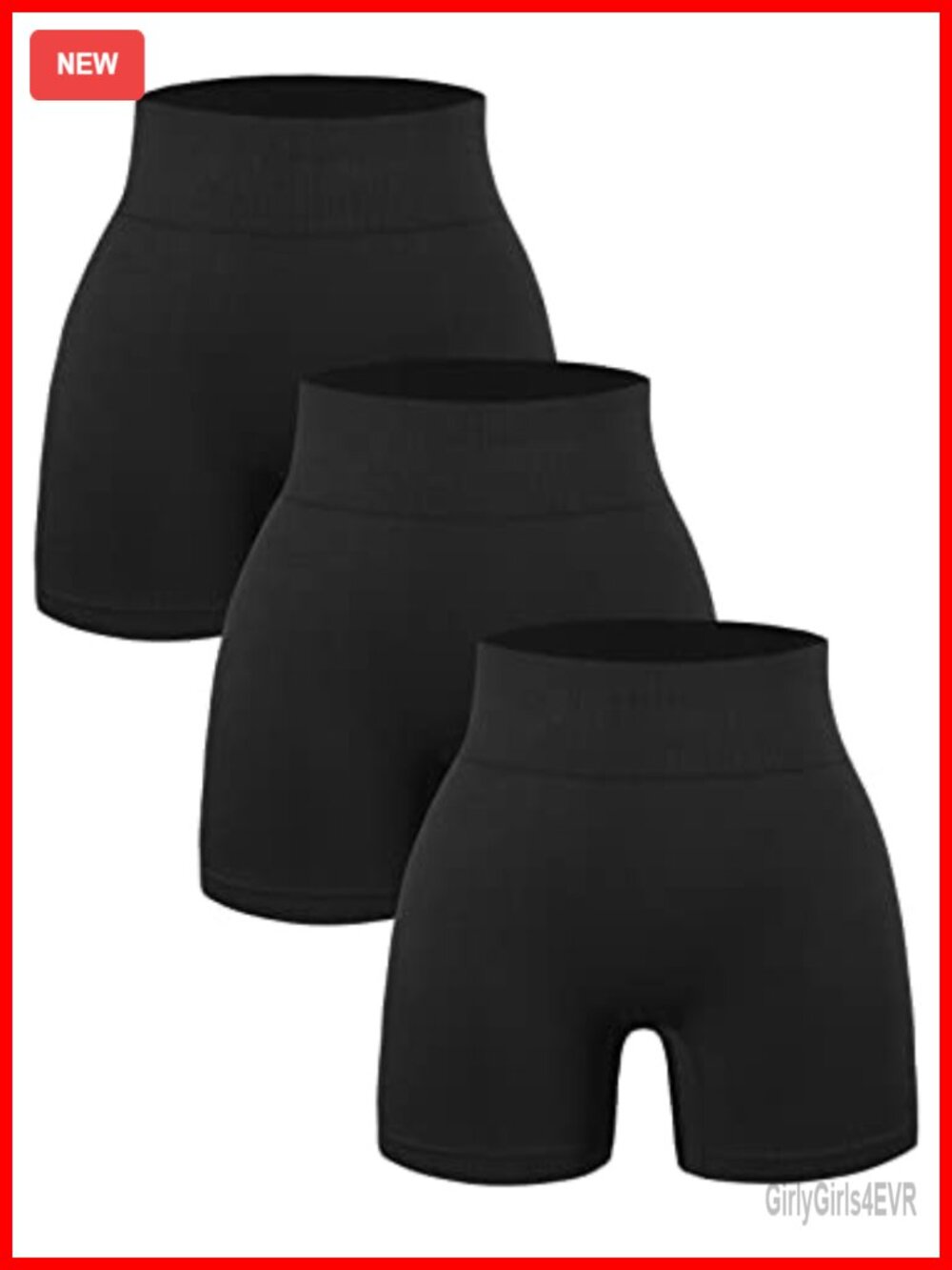 Seamless Ribbed High Waist Biker Shorts Everyday Running Yoga Gym